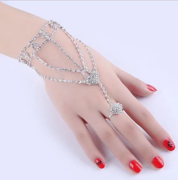 Indian finger ring chain  bracelet wholesale finger bracelet