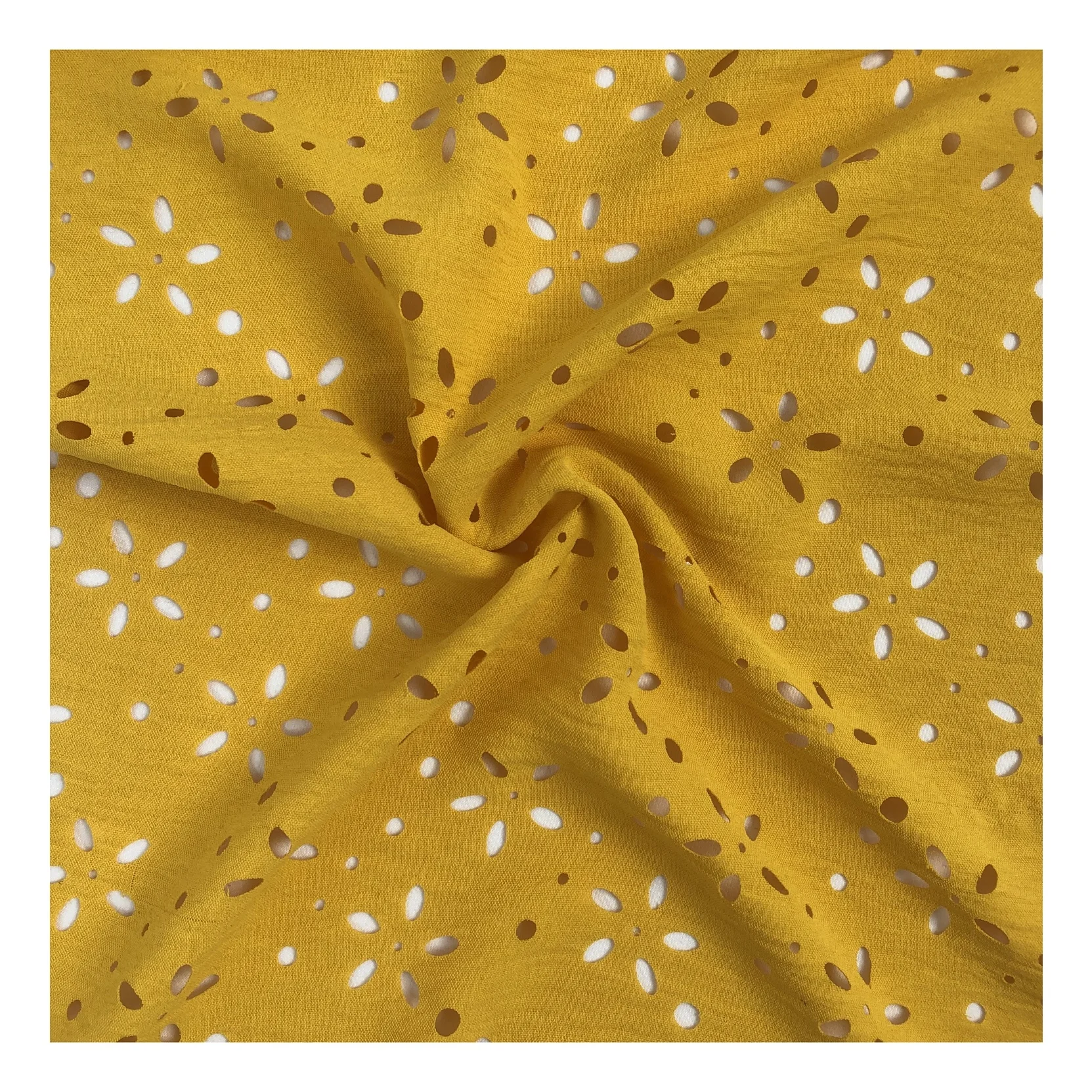 2021 hot sale soft Plain dye cut 100% CEY polyester linen look fabric woven fabric for fashion flower dress