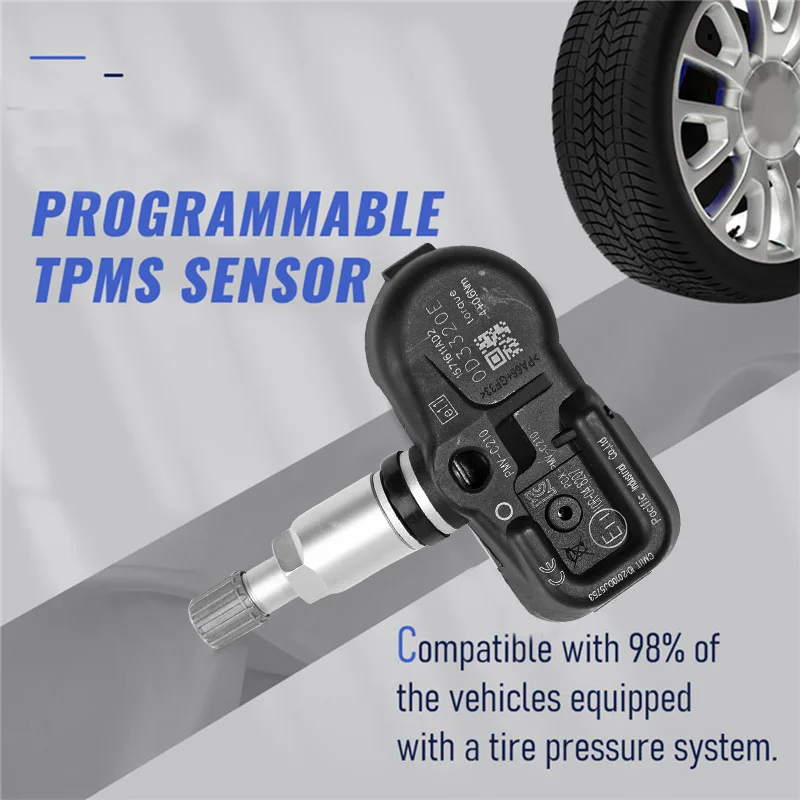 Universal Tpms Valves Sensor For Land Rove VOLVO Car 433mhz+315mhz Programming TPMS Gauge Tire Pressure Monitoring System Sensor