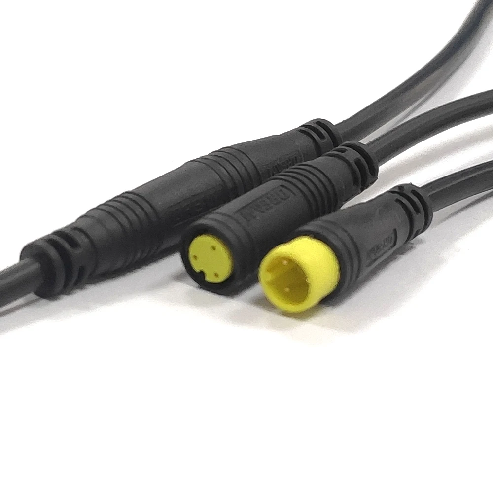 
Wholesale IP65 M8 3Pin Yellow Electric Bike Signal Connector Power Cable Connector 