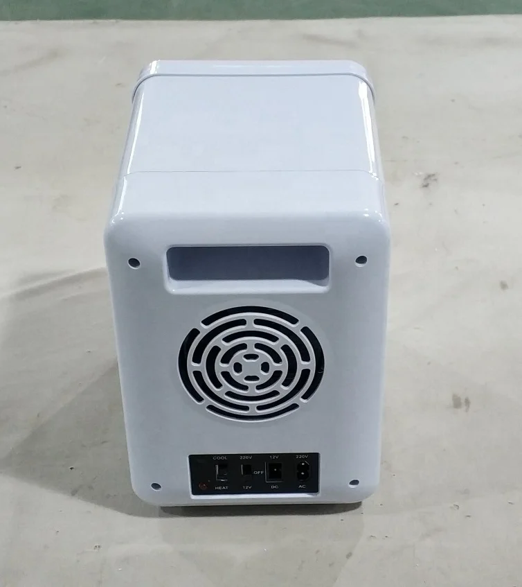 Car Fridge Mini Glass Door Beauty Office 4L 110V 220V 12V A8 Plastic Travel Pink Plastic Cooler Box SEMICONDUCTOR 2 Years CN;ZHE