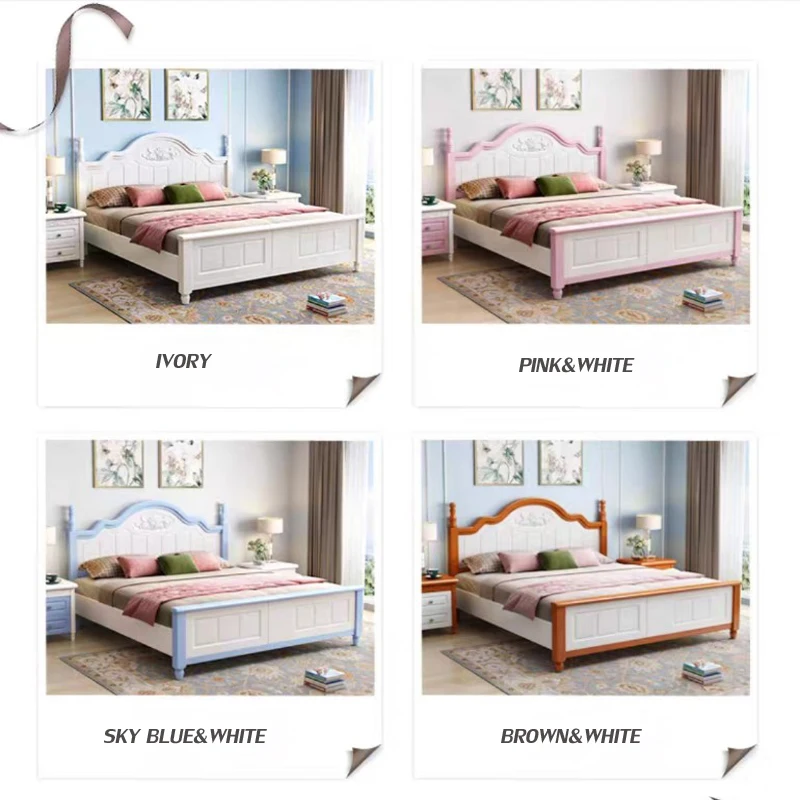 Wholesale Modern Minimalist Bedroom Crib Children Furniture Set Solid Wood Bed CELB011