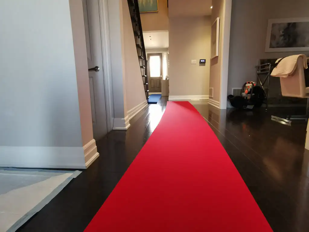 Резиновая напольная дорожка 27 дюймов X 15 дюймов X 1,5 мм, красный неопреновый защитный рулон пола