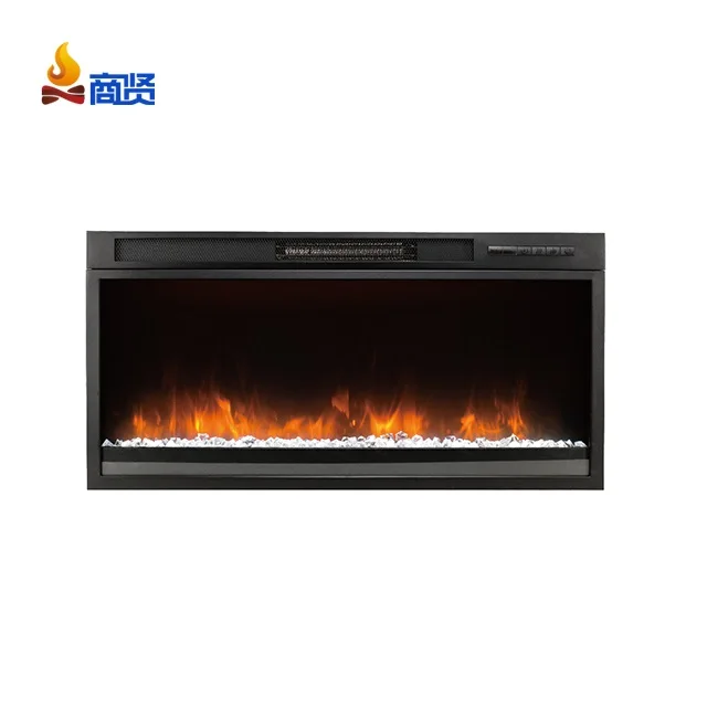 Cheap led adjustable flame remote control insert electric fireplace with mantel