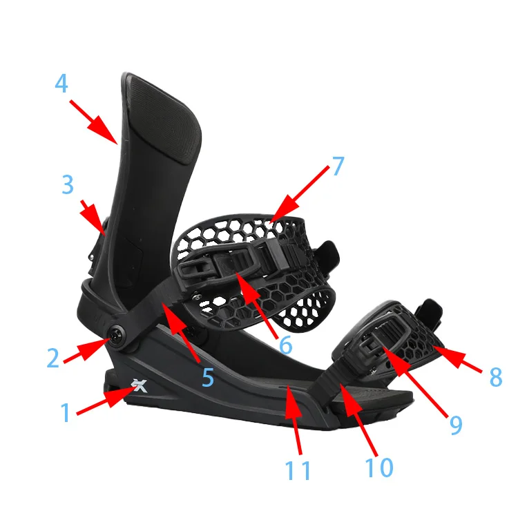 wholesale buckle straps Durable Snowboard Binding Accessories