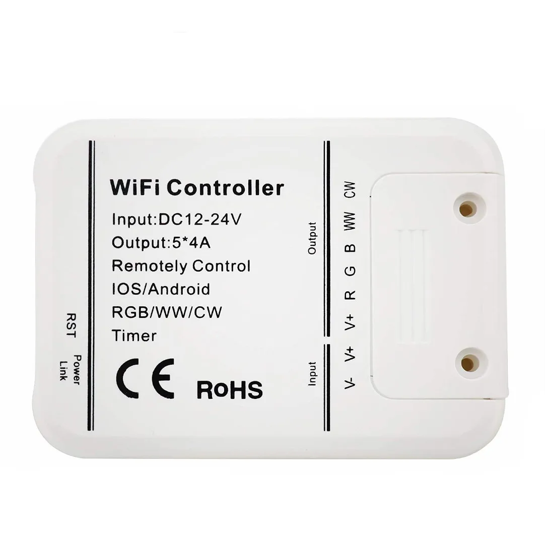Смарт-светодиодный контроллер Wi-Fi DC 12 В 24 5-канальный PWM-таймер сигнала затемнения 2 3 4 5 6 Pin светодиодный