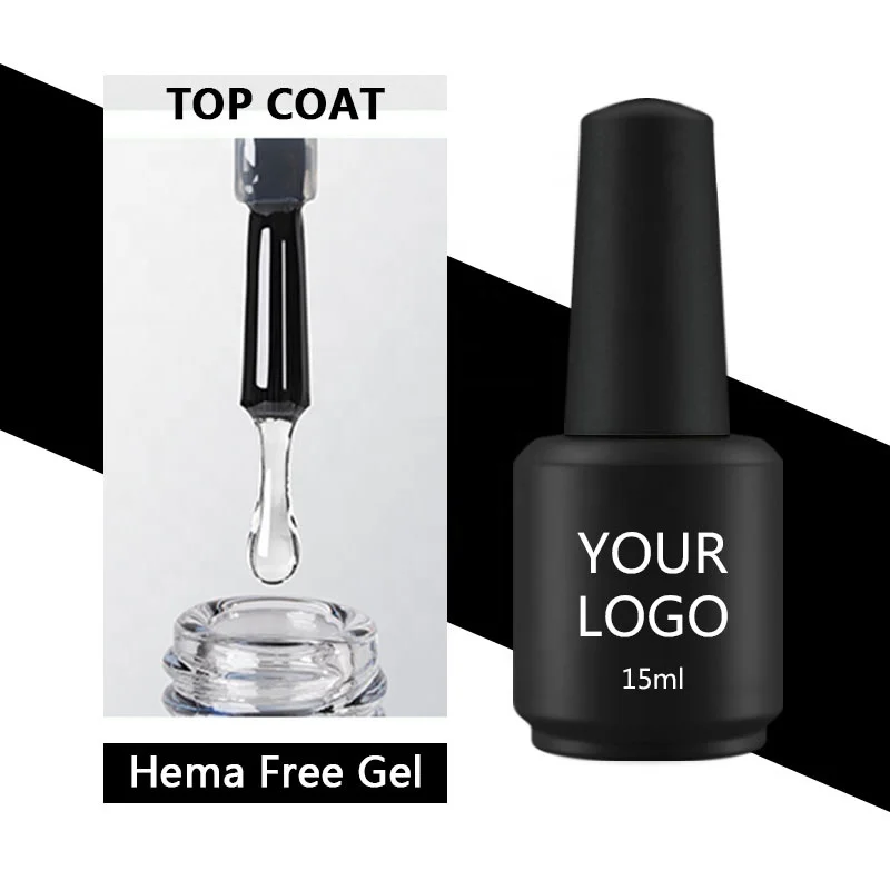 Wholesale Base Coat Shine Bright Top Coat Private Logo 2 in 1 Base & Top Coat