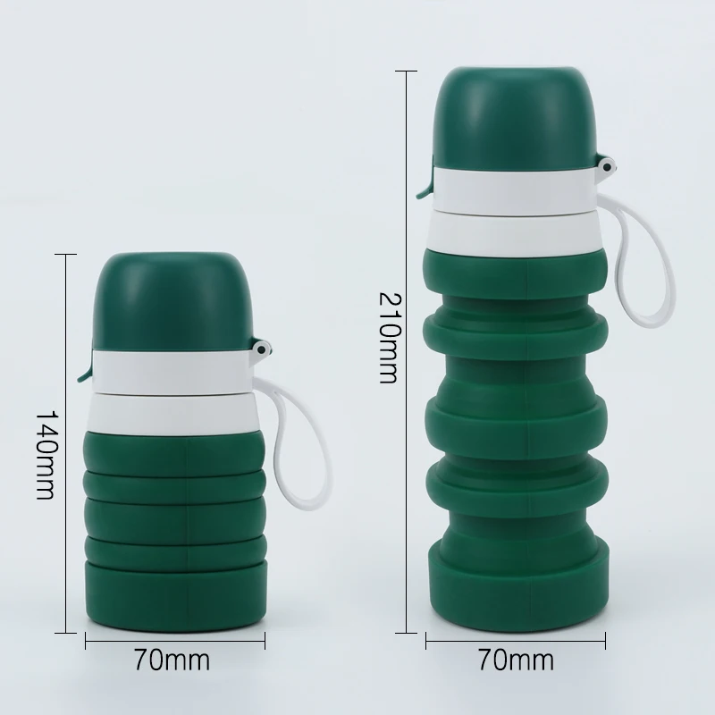 Collapsible Water Bottles Silicone Foldable Water Bottles for Travel Gym Hiking Camping Leak-proof Portable Sports Water Bottle