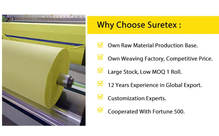 Factory Direct 1000d 200gsm 100% Para Aramid Filament Woven Fabric Flame Retardant Cut Resistant Industrial Aramid Fabric