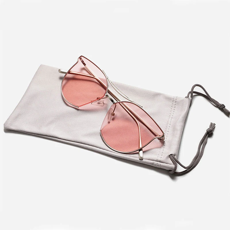 Soft Cloth Glasses bag sunglasses case Waterproof Dustproof eyeglasses pouch Eyewear Accessories Black White Gray Sunglasses Bag