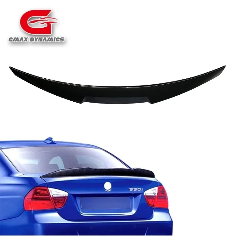 Gmax Car Accessories M4 Style Gloss Black Rear Spoiler Wing Trunk Lip Fit for BMW Series 3 E90 2005-2012