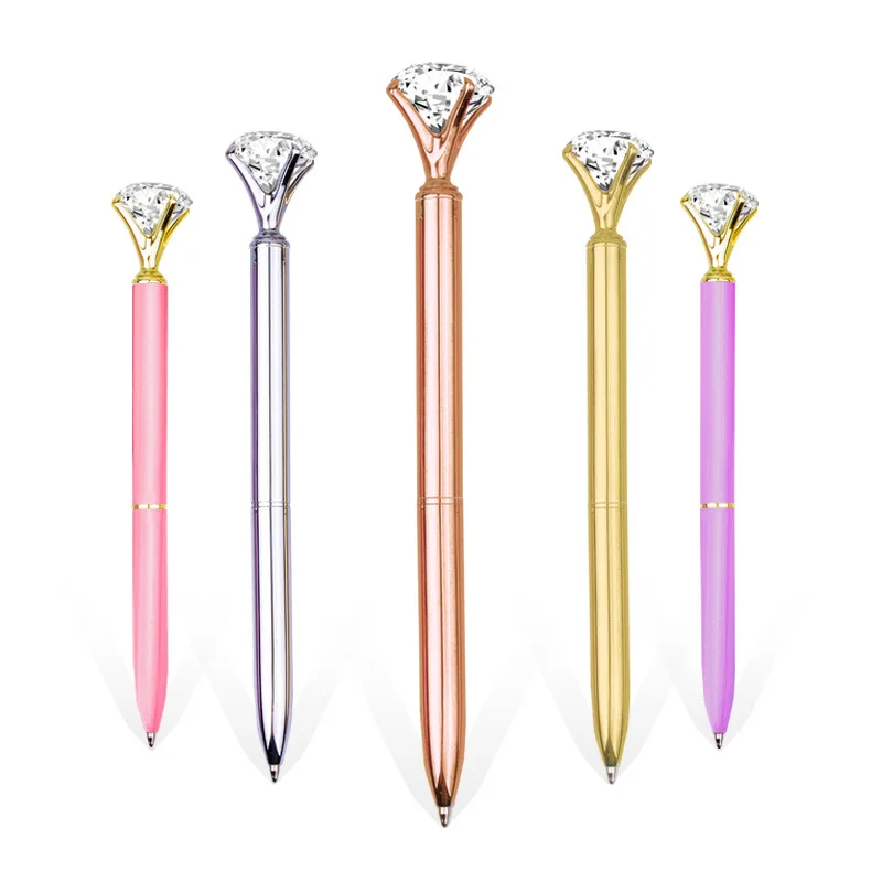 Top Diamond Twist Metal Ballpoint Pen With Manufacturers Printed Logo Customized Promotional Stationery Gift