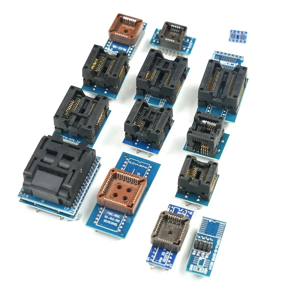 XGECU T48 (TL866-3G) программист с 27 адаптер Поддержка 28000 + ИС для SPI/ни/NAND флэш-накопитель/памяти на носителе EMMC BGA/тсоп/SOP/PLCC