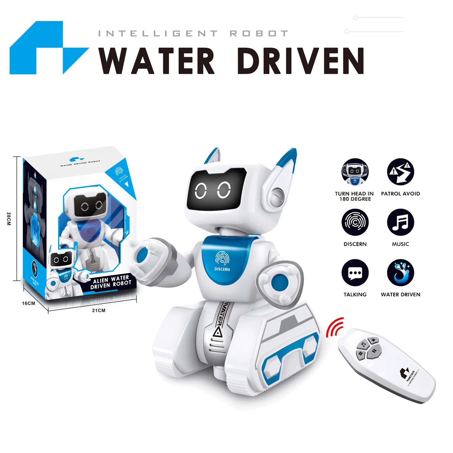 Tego New Hot Intelligent Water Driven Electronic Toy RC Robot Touch Sensor Plastic Remote Control Toy Robot For Boy