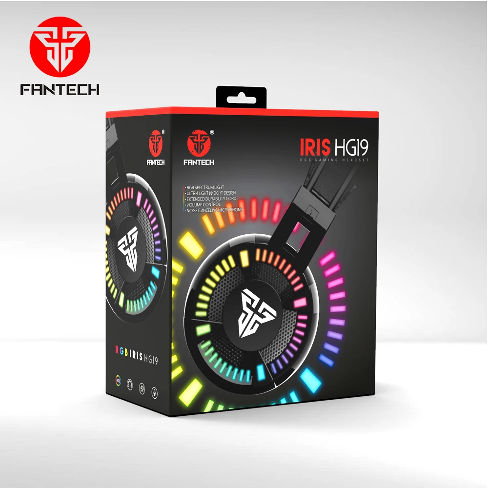 Distribution Wholesale Fantech HG19 RGB Light Full Size 40MM Wired In stock Gaming Headset