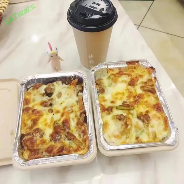 Factory Wholesale disposable food container take away food container sugarcane food container for take away