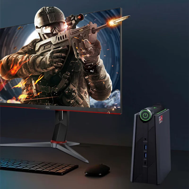 AOC Mini Mini Host MOSSM9 AMD Ruilong R9 5900HX Eight Core Office Home Game Mini Case Portable HTPC Desktop Computer