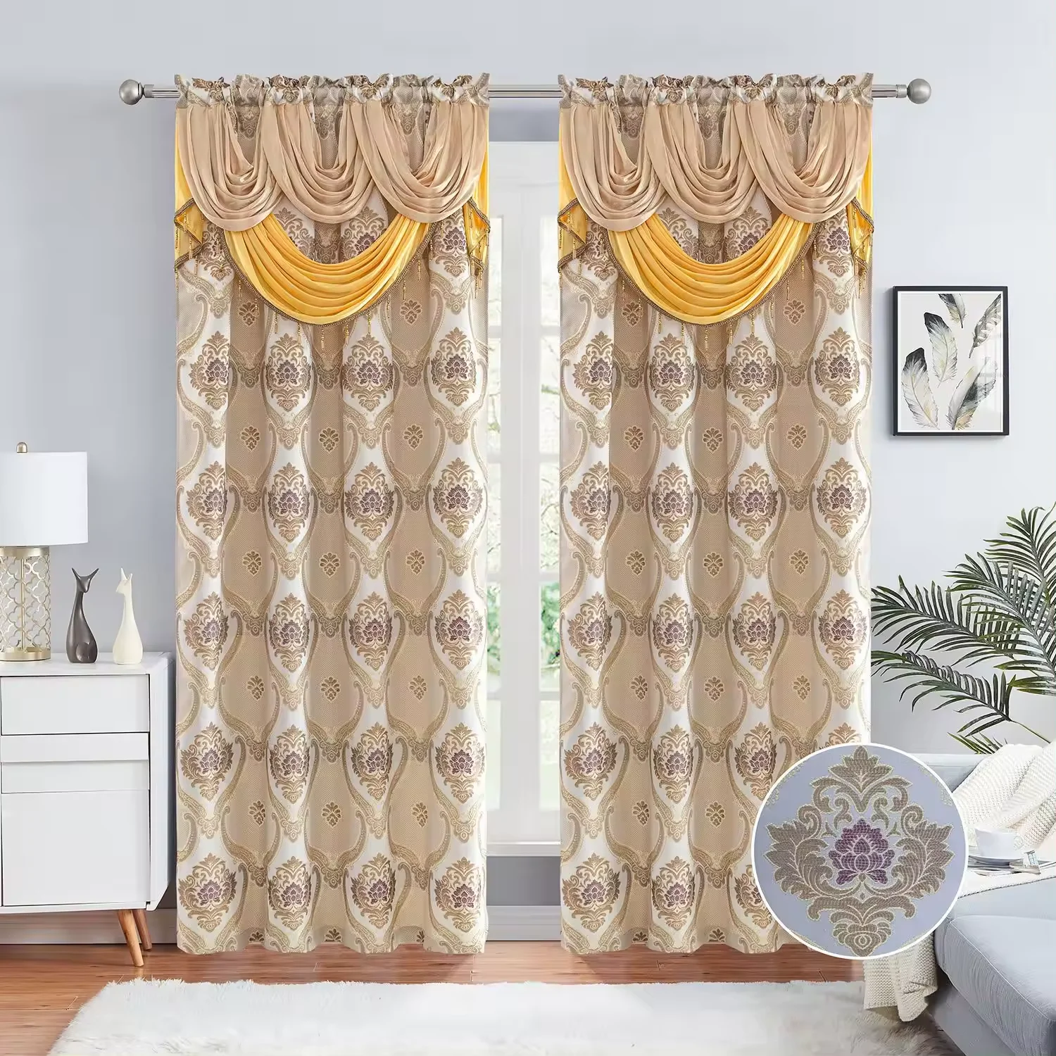 Light Luxury French Silver Curtain Model