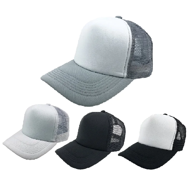 High Quality 5 Panel Cap Baseball  Blank Mesh Trucker Hat Custom Logo for Promotional