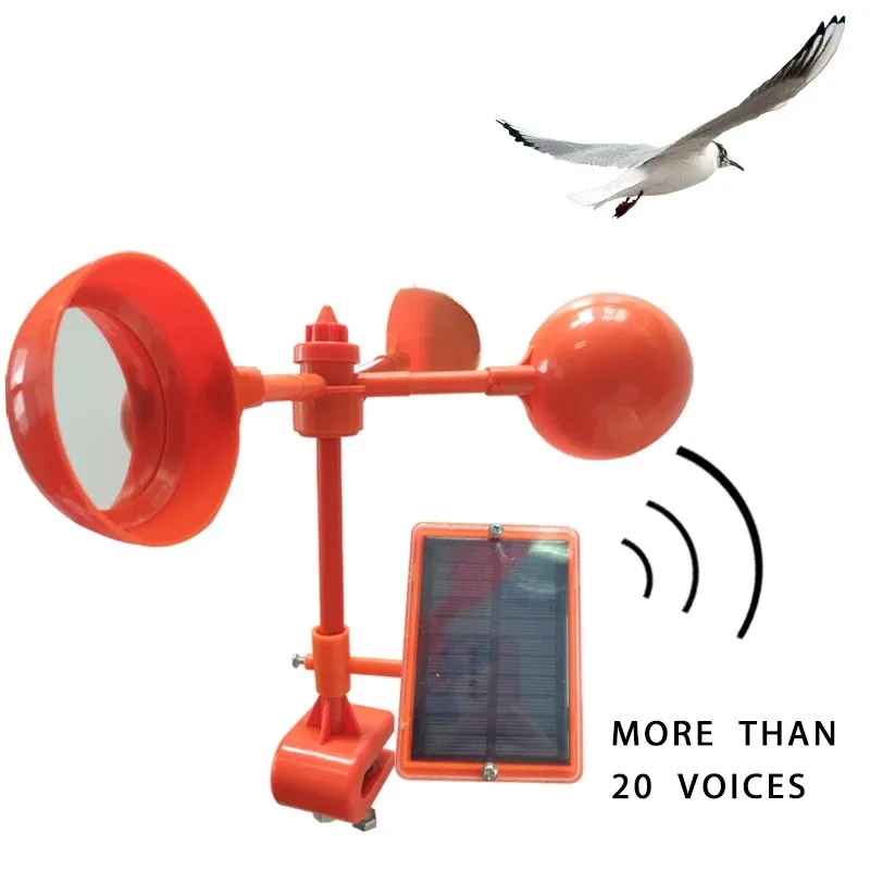 Hot Selling Solar Charging Wind Power Driving Device Bird Repellent Ultrasonic Electronic Solar Bird Repeller