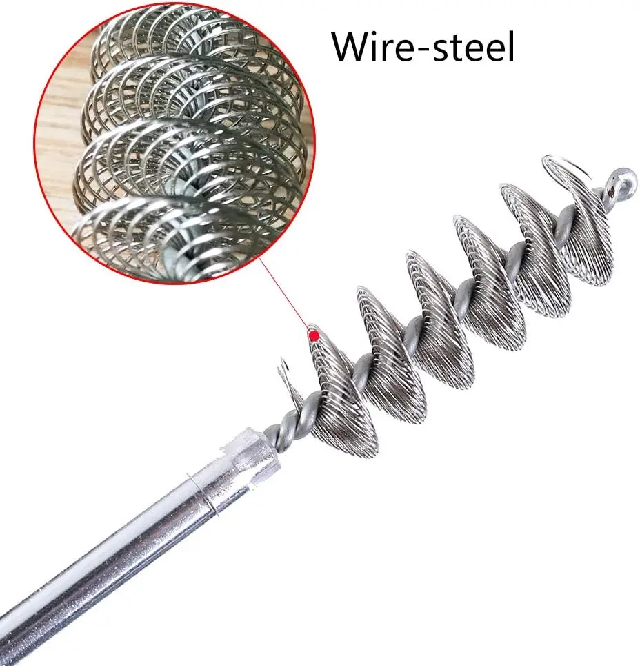 Long Rod Hard Nylon/Coiled Stainless Steel Bore Brush  gun Cleaning Kit 12 Gauge 20 Gauge Clean Brush Tools