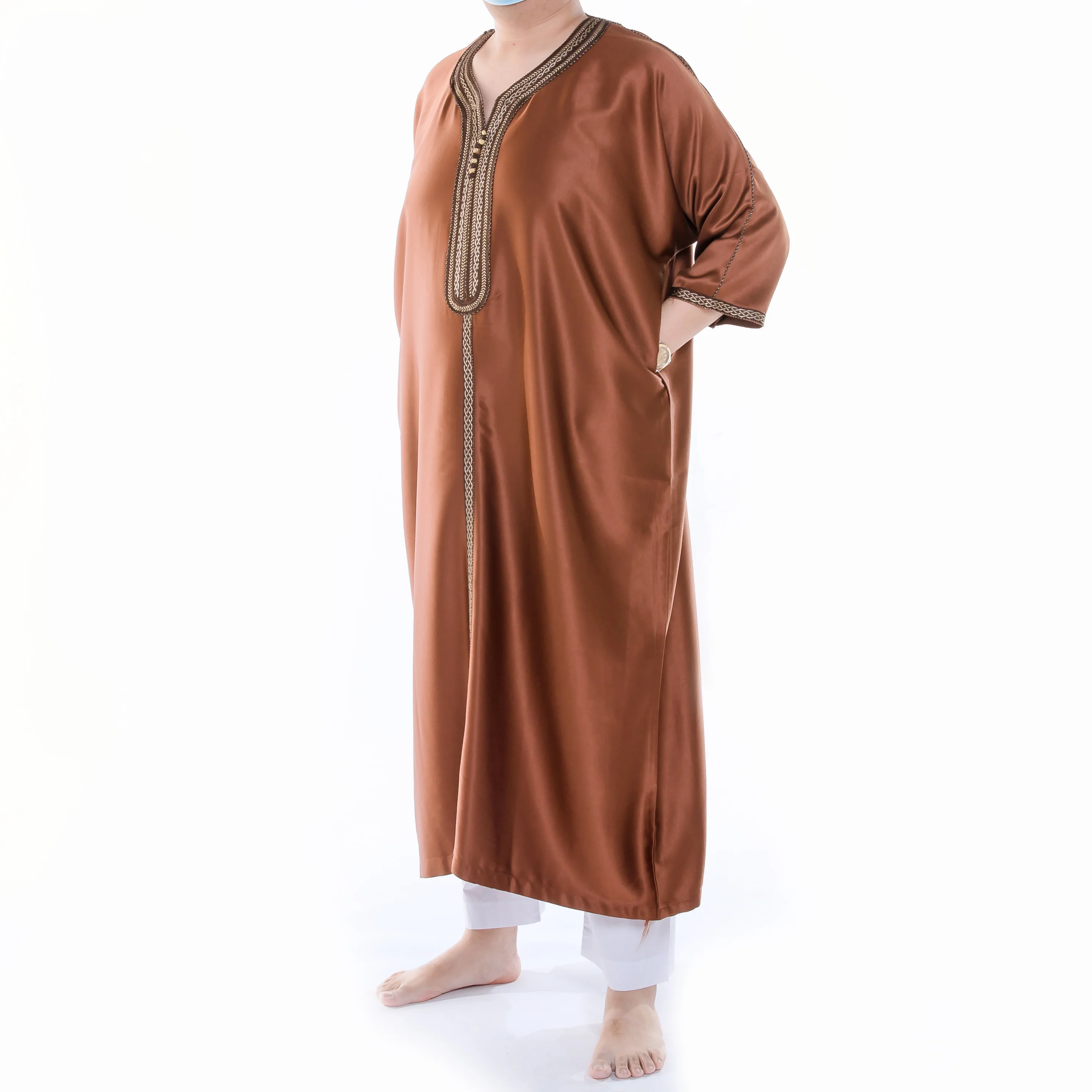 Al Dafah Thobes mens Daffah high quality fashionable daffah thobe Muslim Clothing Qatar Style Robes Islamic clothing