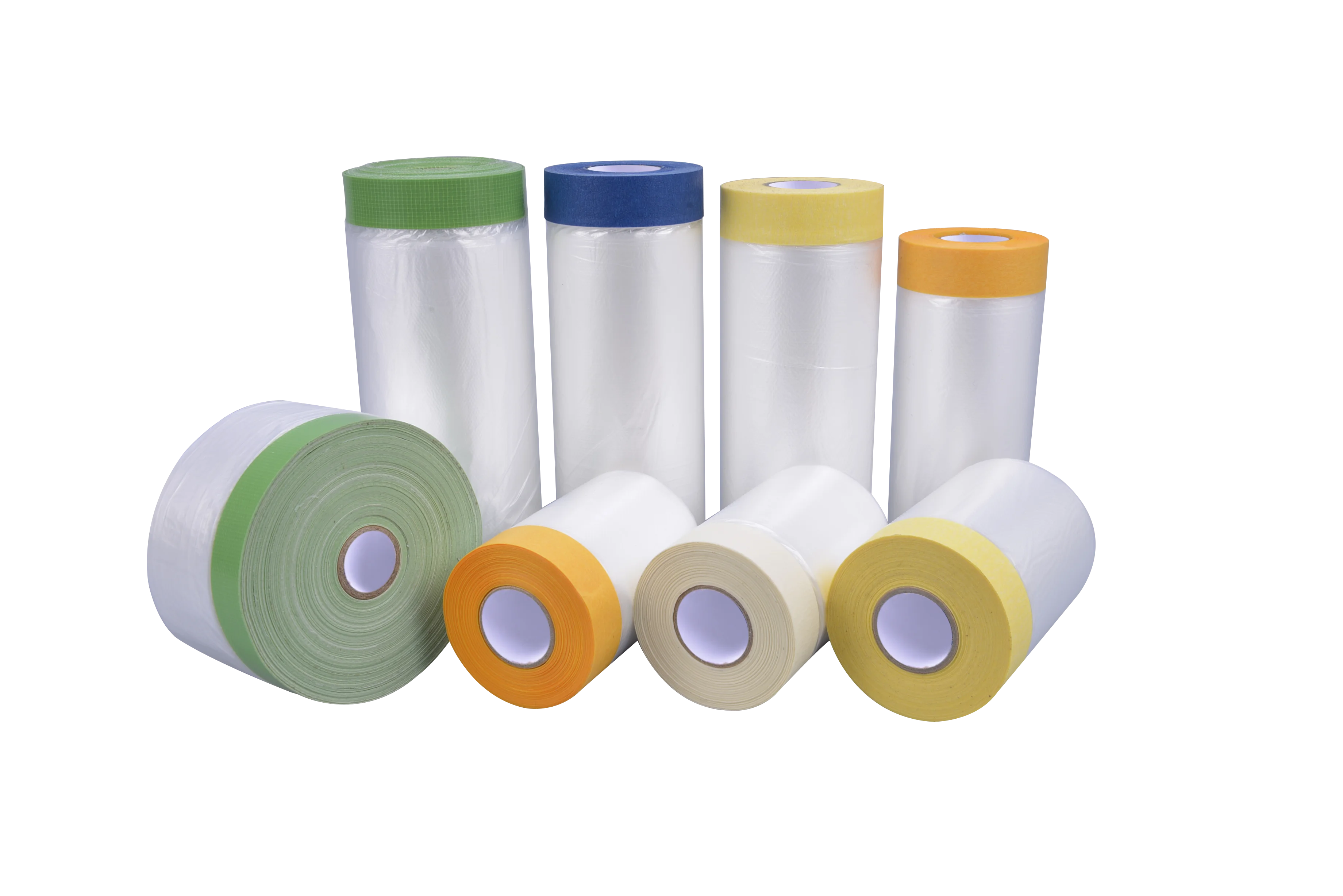 High temperature plastic automotive car pre taped masking film with tape