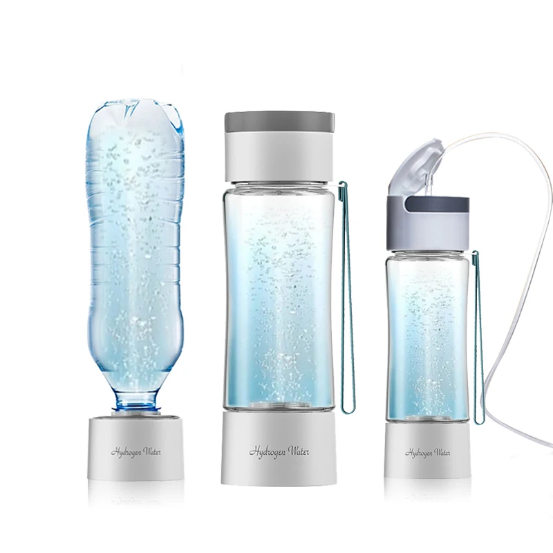 CAMAZ portable 5000 ppb electrolysis ionizer hydrogen rich water bottle generator with spe and pem