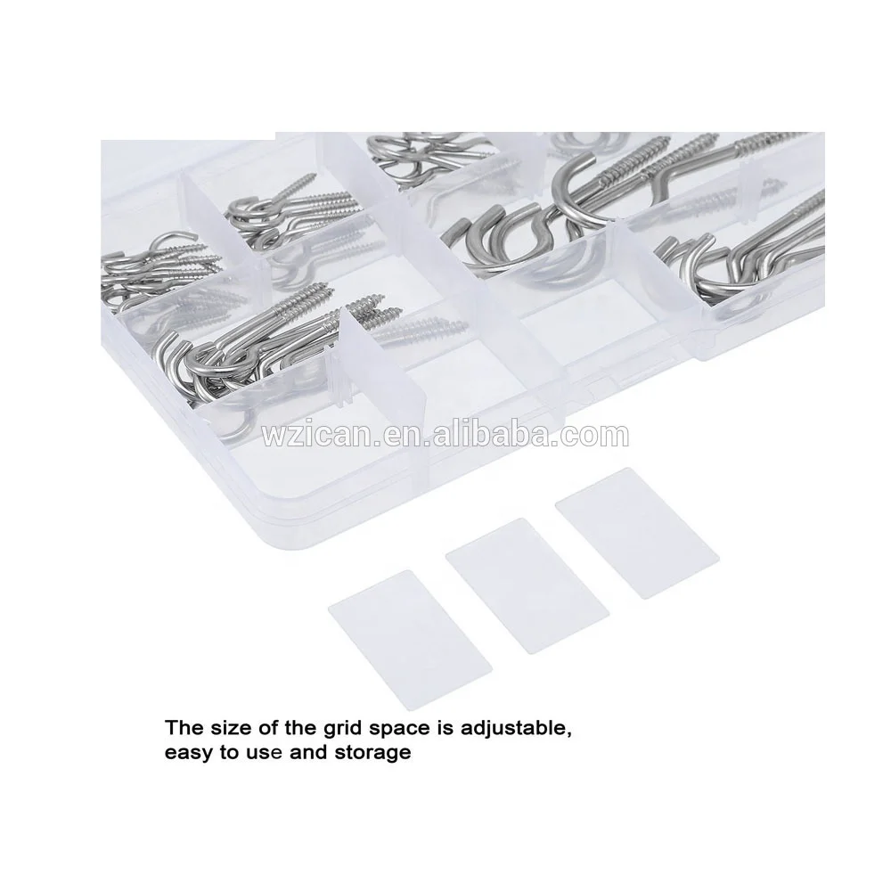 Ceiling Hook  Zinc Plated Cup Hooks 75Pieces screw hook Assortment Kit,