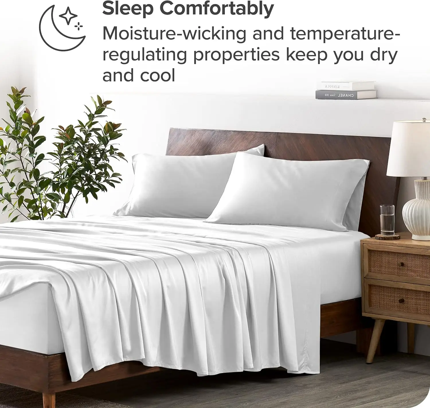 Cloudland Bamboo Bed Sheets Percale Bamboo Comfortable 100% Organic Bedding Set Wholesale Luxury Bamboo Sheets