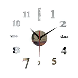 In stock 30 inch Sticker wall clocks manufacturer DIY 3d clock wall  home decorative wall digital clock with camera
