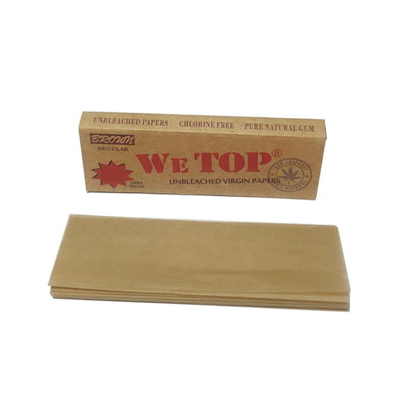 WE TOP brand unbleached brown rolling paper smoking regular size