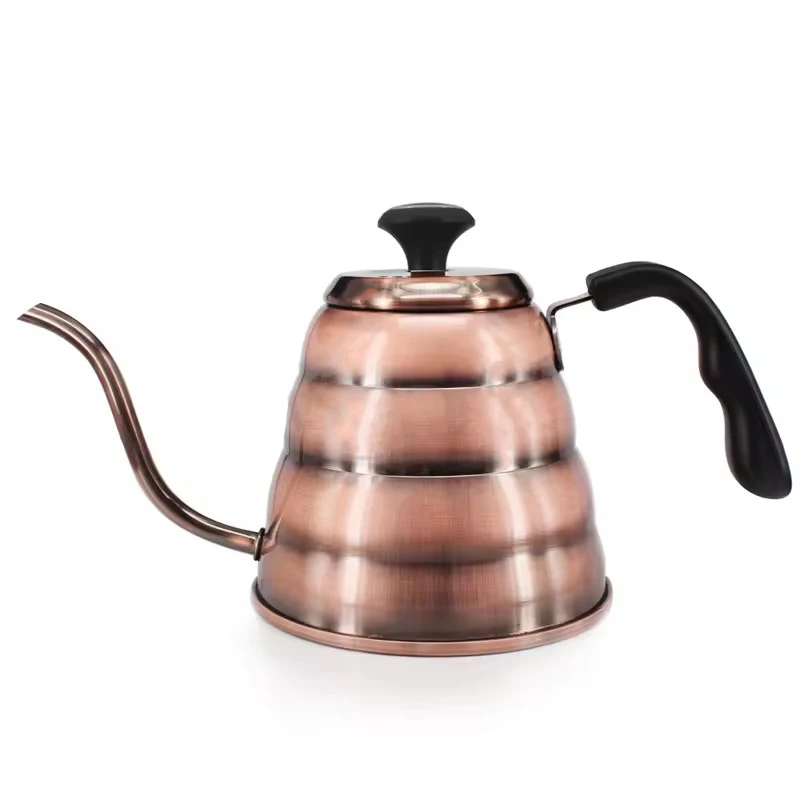 Hot Sale Stainless Steel Gooseneck Long Spout Coffee Maker Pour over Pot Hand Drip Kettle in 0.7/1.0/1.2L Sizes