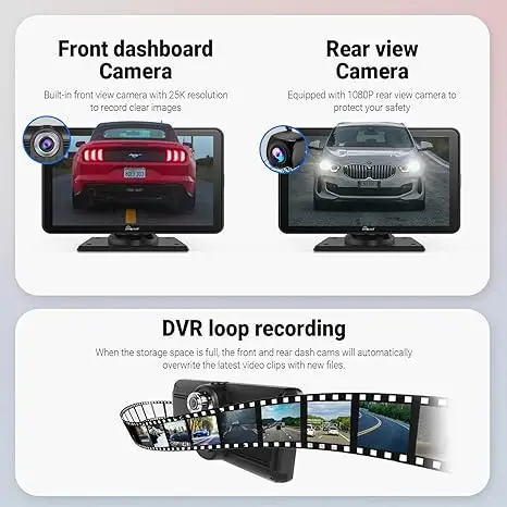 H802D беспроводной водонепроницаемый Carplay мотоцикл навигация Android авто монитор