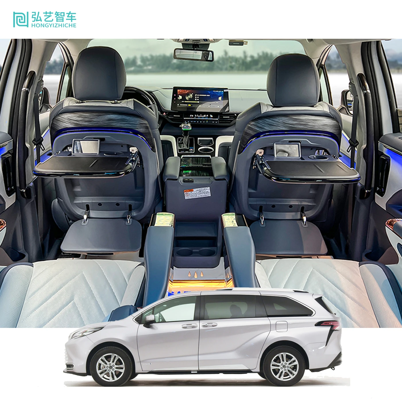 Genuine Sienna Accessories rear table food tray innova crysta storage parts