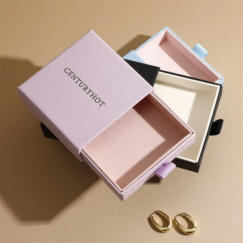 Inseet Necklace Box With Logo Microfiber Jewelry Bag Jewelry Box Gift Pouch With Grain Box And Insert