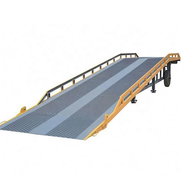 Hydraulic mobile yard ramp loading dock ramp