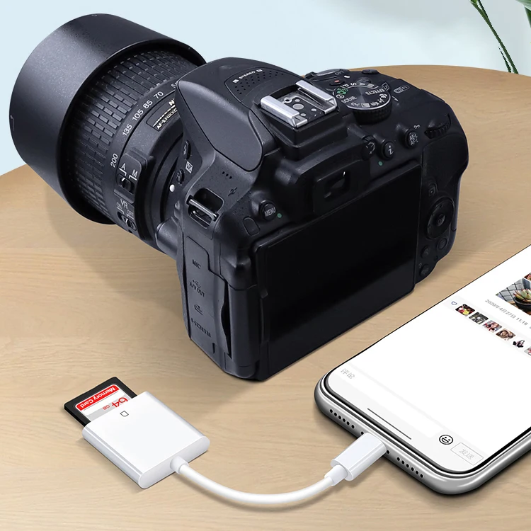 2021 SD Card Reader Mobile Card Reader Adapter Camera SD Card Reader USB OTG Adapter Cable and Mobile Phone Adapter