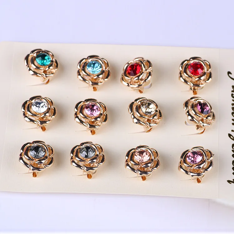 3*3cm Brooches Women Jewelry Sets Crystal Rhinestone Safety Pin Brooch Bridal Hair Accessories Fashion Jewelry Brooches