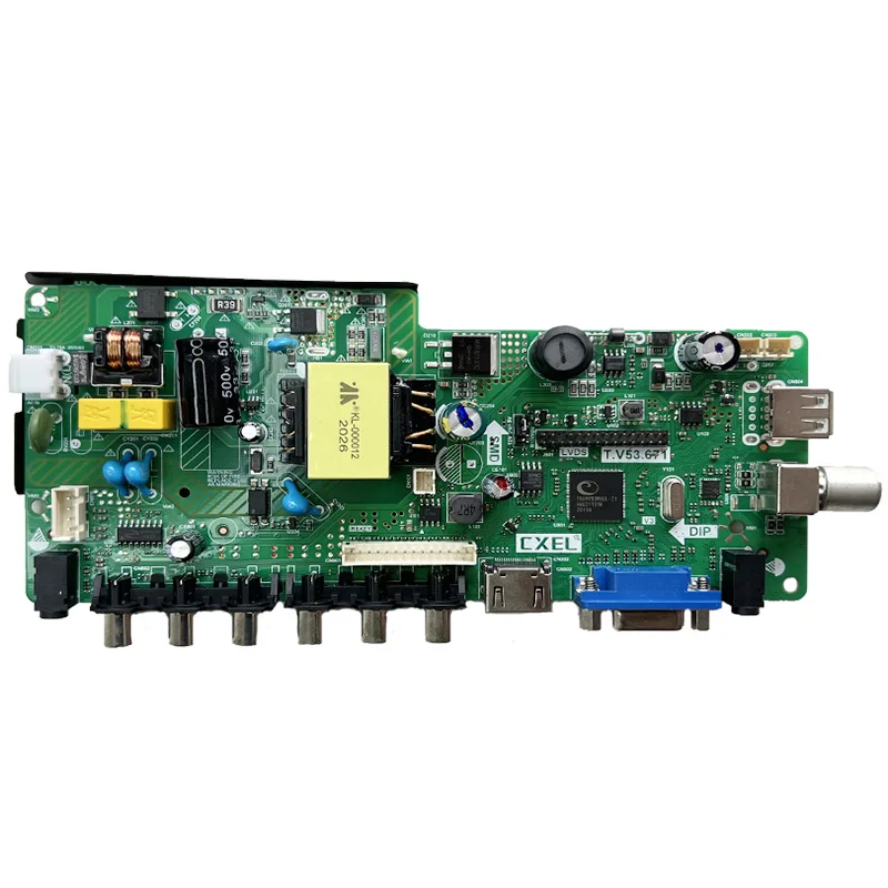 T.V53.671 Led TV Circuit Board For 24inches Universal Led TV Mainboard With Jumper Universal Lcd Led TV Control Board