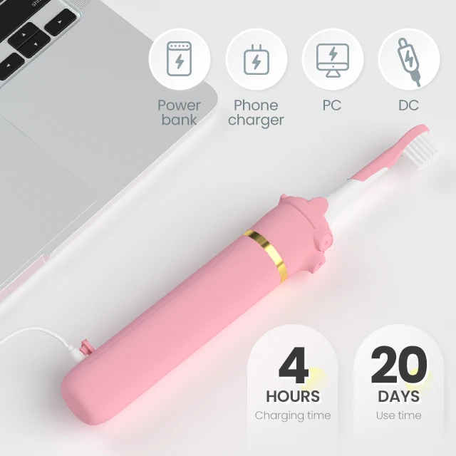 Ipx7 Водонепроницаемая дизайнерская мягкая щетина тонкая Милая Детская электрическая зубная щетка