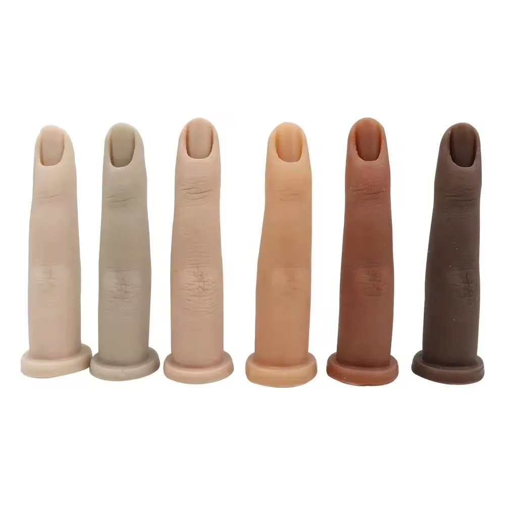 Bendable Artificial Silicone Hands Finger Trainer Practice Mannequin Silicone Cosmetic Fingers for Nail Art