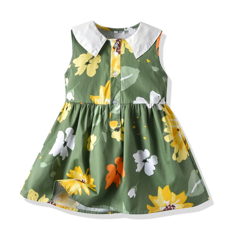 Popular promotional girls dresses kids 2022 summer dress girls wholesale girls party dresses