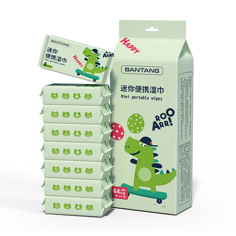 Customized Wholesale Price Brand Cleansing Wipes Mini Package Soft Baby Hand Mouth Cleaning Wet Wipes