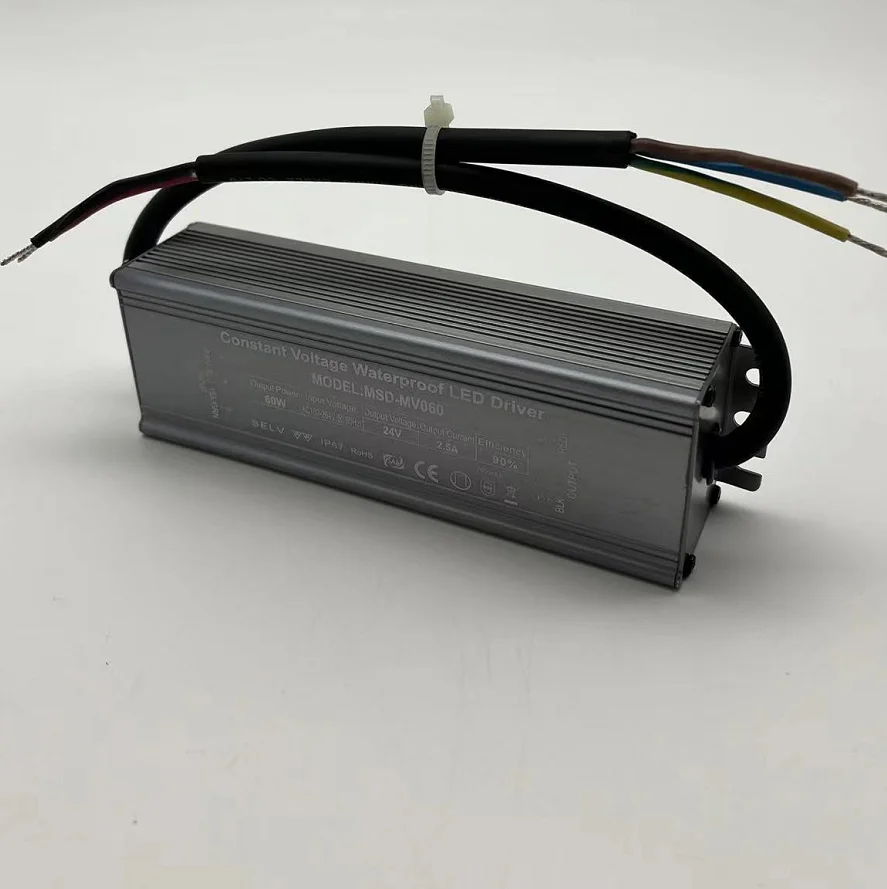 60W led driver dc 12v 24v 36v  Constant Voltage IP67 waterproof ce rohs led power supply