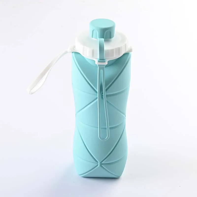 Outdoor Sport Running Marathon Camping Mountaineering High Quality New Designer Portable Folding Water Bottle 600ML For Travel