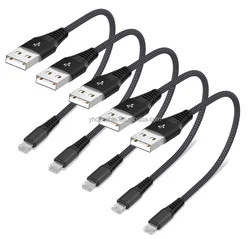 OEM ODM free custom logo Nylon braided 3FT 6FT 10FT 25CM quick charge cable for iPhone 5 6 7 USB synch transfer charging cable