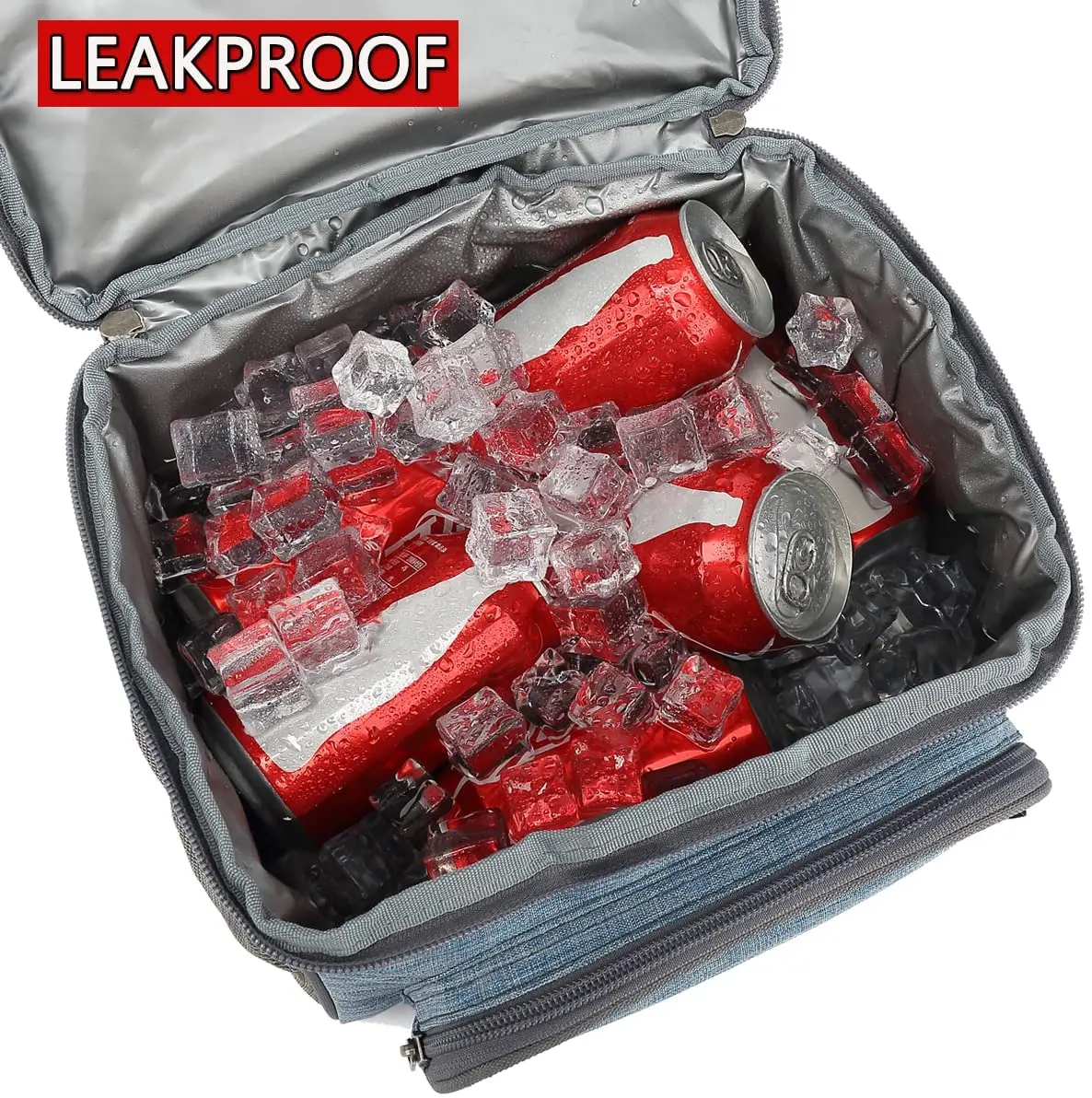 Hot Sale Custom Print Large Picnic Reusable Thermal Waterproof Insulated Cooler Box Clear Lunch Bag