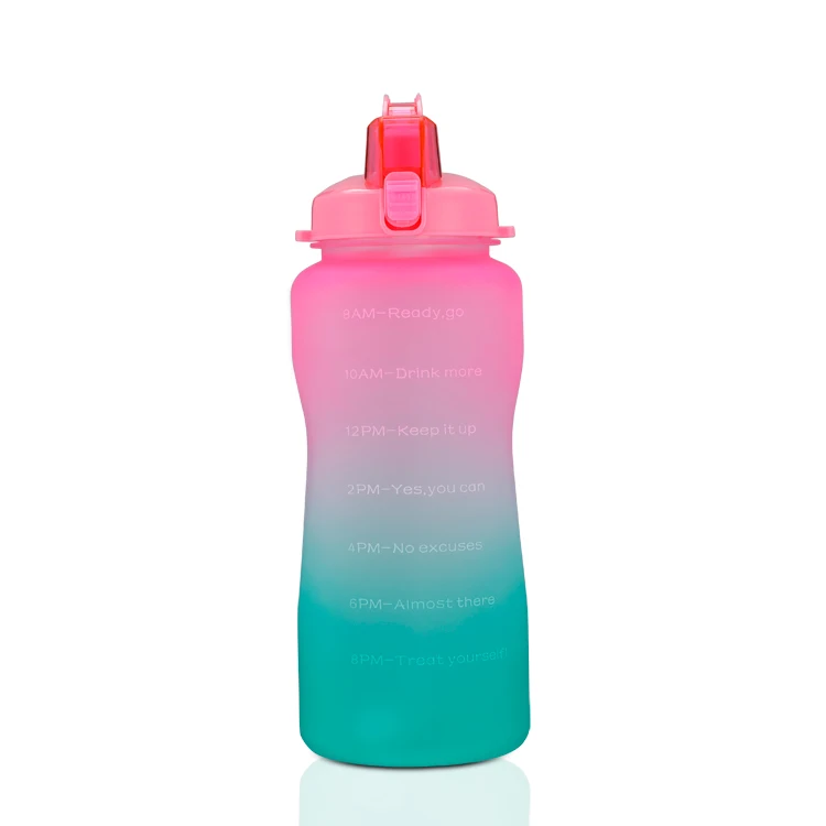 Top Quality clear bpa free tritan sport plastic water bottle with time marker in bulk