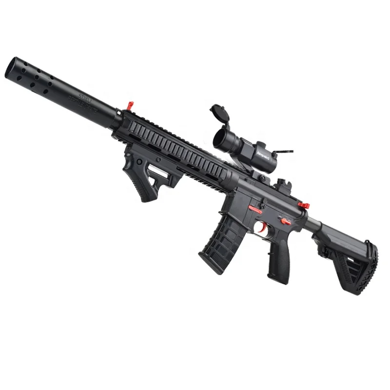 BunnyHi SQ027 Blaster Water Toys Team Games Black Electric Splatter Ball Gun for for Adults and Kids